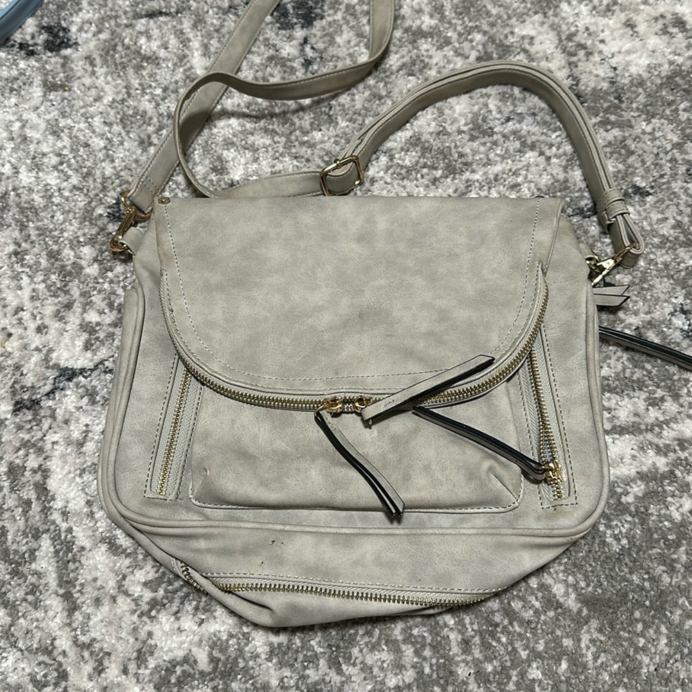Silver crossbody purse